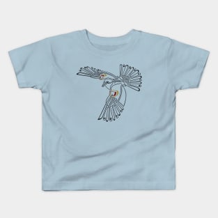 Red Wing Black Bird Kids T-Shirt